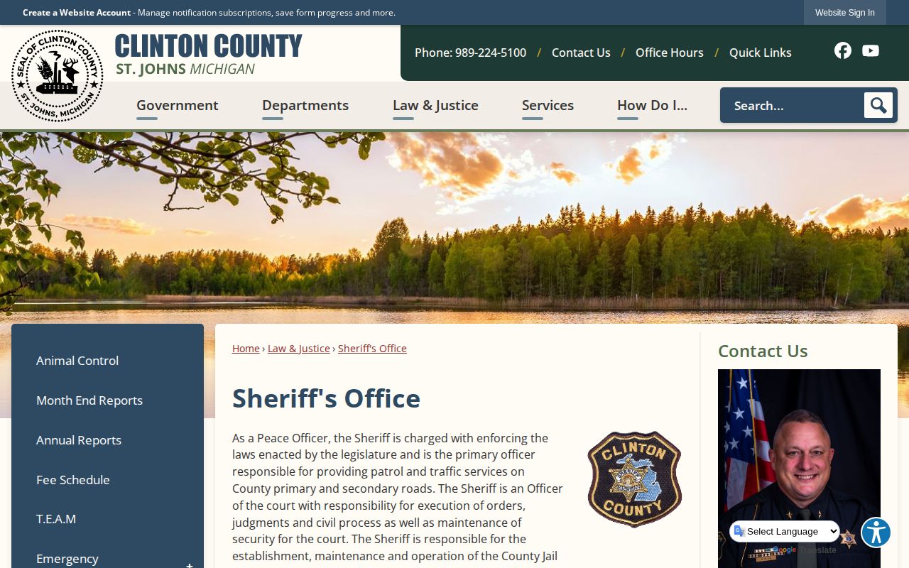 Clinton County Sheriff recent arrest and jail information page