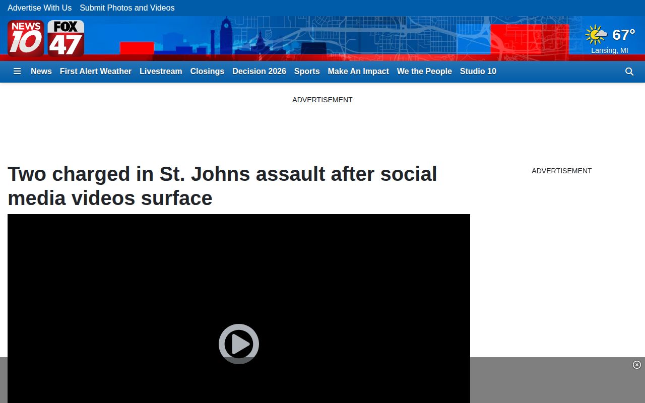 WILX report illustrating St. Johns arrest records coverage in Clinton County